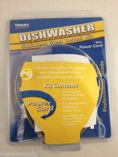 Dishwasher Stainless Steel Installation Kit with Power Cord
