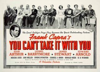 1938 Ad You CanT Take It with You Jean Arthur Lionel Barrymore James