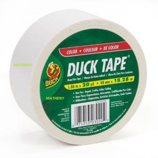 Duck Brand Duct Tape Solid White Color Series 1 88 x 20 Yards