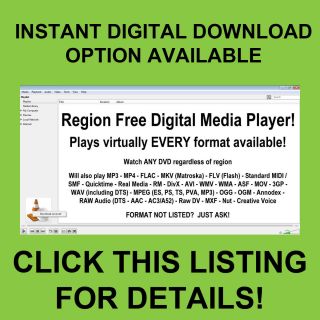 Region Free Media Player ANY Blu Ray DVD AVI DIVX MP3 MP4 Stream