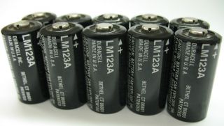 Duracell Ultra 123A DL123A CR123A 3V Lithium Batteries 10 Bulk Pack