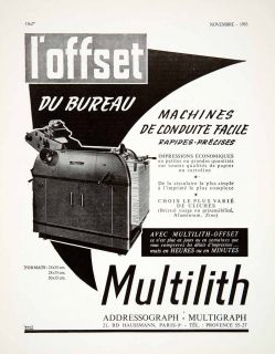  Paper Copier Offset Printer French Advertisement Multilith Emile Dulac