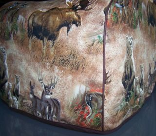 Hunting Bears Deer Quilted 4 Slice Toaster Cover New