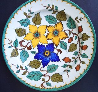 RARE Vintage Gouda Plate Zuid Holland Dutch Art Pottery