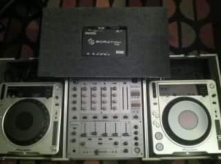 DJ System Pioneer CDJ 800MK2 DJM 600 Mixer Serato SL1 Odyssey Coffin