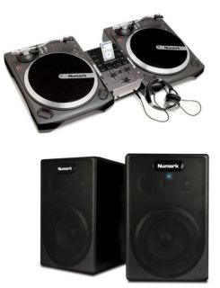  Dual DJ Vinyl Turntable iPod Mixer 2 NPM5 DJ Speakers