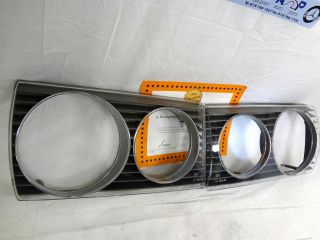 Mercedes W123 Headlight Door Trim Panel Bracket Set