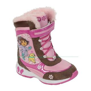 Dora The Explorer Girls Waterproof Insulated Snow Boots Toddlers Size