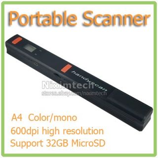 Portable Handheld Handy Photo Document Scanner Scan A4