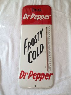   to find 1957 Dr Pepper Tin Thermometer Drink Dr Pepper Frosty Cold
