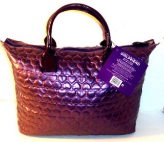 Justin Bieber Girlfriend Quilted Purple Hearts Weekender Tote Handbag