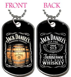 Jack Daniels Tennessee Whiskey Logo Dog Tag Necklace B