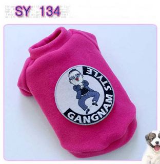 Dog Clothes Cat Dress Costume Pet Apperal Gangnam Style KPOP Psy Oppa