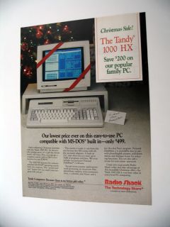 Radio Shack Tandy 1000 HX Computer MS Dos 1988 Print Ad