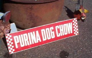  Purina Dog Chow Advertising Farm Feed and Seed Sign Pet Food