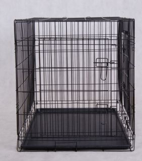 42 Large 2 Doors Folding Wire Pet Cat Dog Crate Cage Kennel W/ Free