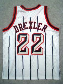 Authentic Clyde Drexler Houston Rockets Jersey White 48 Starter 1997