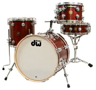 NEW DW Collectors Jazz Series 4pc Drum Set Oxblood Satin Oil