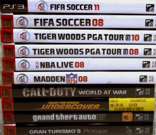  10 Sony PlayStation PS3 Video Games Collection ea Sports 4384S1