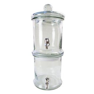 NEW Double Glass Gallon Beverage Jar Dispenser   Two Dispensers FREE