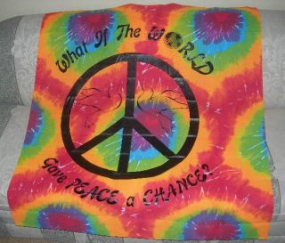 New Tie Dye Tapestry John Lennon Give Peace A Chance Wall Art Decor