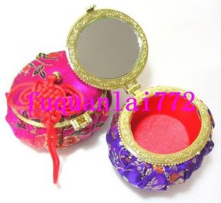 Wholesale 5 Pcs Handmade Chinese Embroidery Silk Chic Jewelry Box