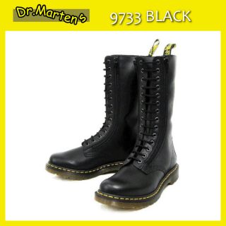 Dr Martens Doctor Martin 9733Z 14 Eye Twin Zip Boots Black Size UK 4