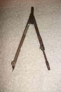 Vintage Drafting Compass Carpentry Caliper Engineering Tool Germany