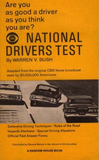 Vintage CBS National Drivers Test Distributed by GM Awesome Discovery