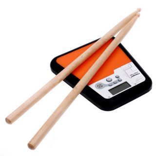 Digital Drum Practice Pad Drum Stickers with Metronome Orange