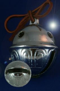 Polar Express Chrome Reindeer Bell 7 w leather NEW We have all Sizes