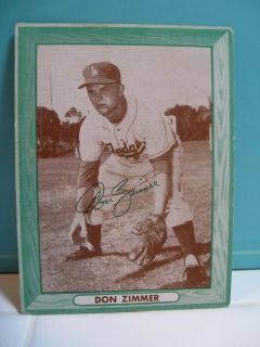 1958 Bell Brand Don Zimmer Los Angeles Dodgers Vintage Card