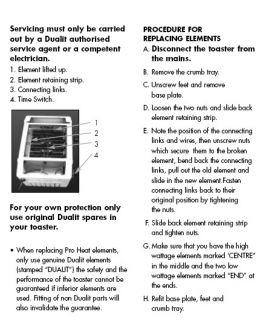 Dualit Combi 2 1 3 Slot Toaster Heating Element Set 4 5051395299130