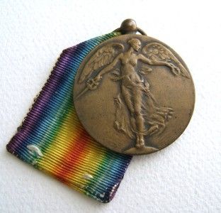Antique WWI Signed Paul Dubois Bronze Angel of Victory Medal French