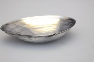 L414 Vintage Wallace Sterling Silver Footed Clam Shell Bowl Nut Dish