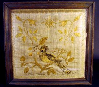Very Early American Needlework Sampler Dated December The 8th 1816