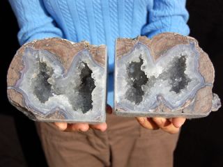 Unique 5 5 Dugway Geode Bookends Pair Utah