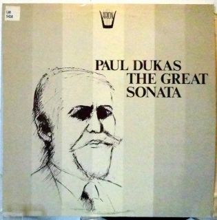 Paul Dukas The Great Sonata in Ebm, Scherzo, Arion, U.S.A. 1975