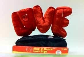 Plush Love Sign Sing and Dance Toy Sings Love B O New