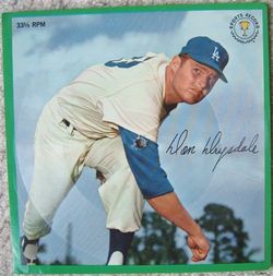 Don Drysdale Sports Champions 33 1 3 RPM Record Copyright 1962 with