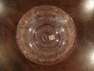 Vintage Imperial Lenox Ice Pink Carnival Glass Bowl