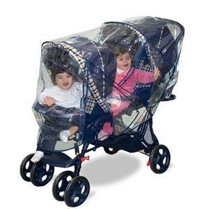  Deluxe Tandem Stroller Rain Cover Fits All Double Strollers