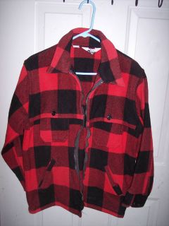 Vintage Woolrich Wool Hunting Jacket Red Plaid Made in USA