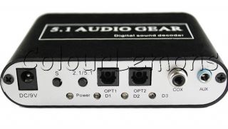  Digital DTS Ac3 Optical to Analog 5 1 Stereo Surround Audio Sound