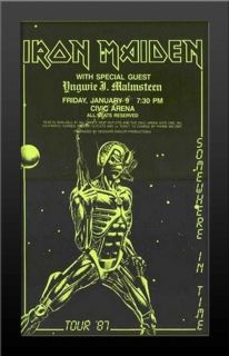 Limited Iron Maiden 1987 Concert Nicely Framed Poster Print Very