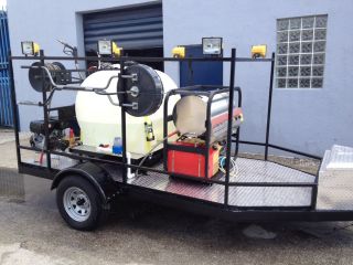 PRESSURE WASHING CLEANING TRAILER HOT COLD MINT MOBILE CAR WASH