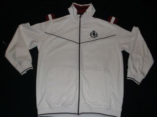 Ecko Unlimited Track Jacket White with Navy Blue and Maroon