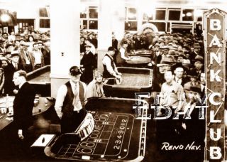 Early Photo Bank Club Casino Reno Nevada Dice Cards