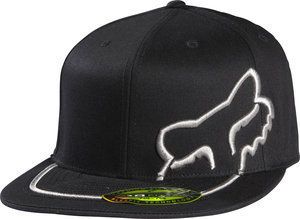 New Boys Fox Racing on Dubs 210 Fitted Hat Black White One Size 6 1 2