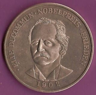Élie Ducommun Nobel Peace Prize 1902 Silver Medal